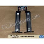 OEM 1975 1976 Cadillac Eldorado Deville Fleetwood Calais FRONT BUMPER LICENSE PLATE MOUNTING BRACKETS - PAIR #1605359